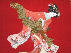 Japanese Furoshiki Gift Wrapping Cloth #P1777-RD