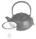 Black Bamboo Pine Plum Cast Iron Teapot 24oz
