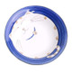 Japanese Porcelain Coupe Bowl Soup Bowl Cereal Bowl Salad Bowl, Blue Color Maneki Neko Smiling Lucky Cat Pattern, Made in Japan, 6-1/2 inch, Pack of 2