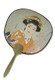 Geisha Paper Hand Fan w/ Wooden Handle #5