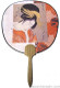 Geisha Paper Hand Fan w/ Wooden Handle #1