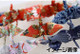Japanese Aizome Washi Chiyogami Origami Paper Large Folding Paper 36x25.7cm Made in Japan, 4 Sheets