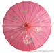 Hot Pink Transparent Chinese Parasol 22in