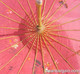 Hot Pink Transparent Chinese Parasol 22in