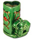 Heart Shaped Bamboo Vase Pot w/Elephant
