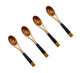 Set of 4 Wooden Dessert Spoons Coffee Spoons Yogurt Spoons Snack Spoons Ice Cream Spoons Small Children Spoons, 5-1/4 inch Set of 4 Wooden Dessert Spoons Coffee Spoons Yogurt Spoons Snack Spoons Ice Cream Spoons Small Children Spoons, 5-1/4 inch