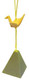 Japanese Porcelain Crane w/ Cast Iron Bell Wind Chimes