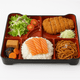 Red and Black Japanese Traditional Lacquered Bento Box – 6 Compartments, 14"x9.25", Made in Japan