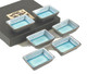 Japanese Square Porcelain Soy Sauce Dish Set