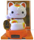Orange Solar Powered Maneki Neko Lucky Cat