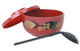 Japanese Soba Donburi Noodle Bowl w/ Ladle Red