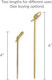 Bamboo Cocktail Picks Skewers for Appetizer Snack Sandwich Finger Food Tapas Fruit Kabob BBQ Hors D’oeuvre Twisted End Knotted Bamboo Sticks, 4 inch, 50pcs
