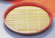 Round Soba Noodle Serving Tray w/ Bamboo Mat