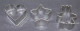 Japanese Stainless Steel Bear Heart Star Cookie Cutter