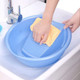 Japanese Laundry Tub Basin with Washboard Laundry Board for Hand Wash Clothes Made in Japan, Plastic, Blue  Japanese Laundry Tub Basin with Washboard Laundry Board for Hand Wash Clothes Made in Japan, Plastic, Blue