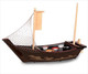 Plastic Lacquer Sushi Boat Serving Plate 31.5
