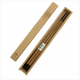 Bamboo Portable Chopsticks with Case – Reusable Japanese Style Travel Chopsticks, Black Tips, 9.5"