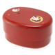 Japanese Red/Gold Curled Cat 2-Tiered Bento Box