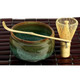 Japanese Matcha Tea Ceremony Set Bowl Whisk Chasen Green