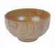 Wooden Rice Miso Soup Bowl Diamond Cut