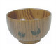 Wooden Rice Miso Soup Bowl Butterfly