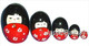 Red Matryoshka Kokeshi Nesting Doll