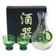 Glass Sake Set Green