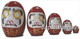 Red Matryoshka Daruma Nesting Doll