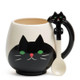 Decole Cat Manmaru Porcelain Mug with Spoon Set