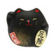 Kotobuki Maneki Neko Charm Yakuyoke-un Collectible Figurine, Warding Off Bad Spirits, Black Kotobuki Maneki Neko Charm Yakuyoke-un Collectible Figurine, Warding Off Bad Spirits, Black
