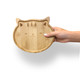 Natural Bamboo Cat Serving Tray for Snacks Appetizer Fruit Vegetable | Food Platter | Picnic Kitchen Party | Eco-Friendly Plates 
