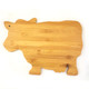 Bamboo Wood Cow Cutting Board Cow Shaped Serving Board 13.5" x 9"