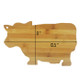 Bamboo Wood Cow Cutting Board Cow Shaped Serving Board 13.5" x 9"