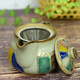 Kutani Yaki(ware) Japanese Teapot Paper balloons (with tea strainer)