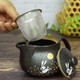 I rabbit Kutani pottery teapot pot with tea strainer