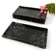 JapanBargain Porcelain Sushi Plate Gift Set – 5pc Mino-Yaki, Black & Silver Sakura, Made in Japan
