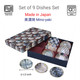 Japanese Porcelain Dish Set with Appetizer and Sauce Plates