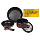 Induction Cookware Set Stackable Cooking Pots and Pans Set Detachable Handle Space Saving Cookware