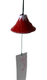 Japanese Cast Iron Red Mt Fuji Shaped Wind Chimes Made in Japan