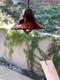 Japanese Cast Iron Red Mt Fuji Shaped Wind Chimes Made in Japan