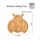 Bamboo Food Ladybug Shaped Plate for Snacks Appetizer Fruit