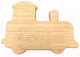 2 pcs Bamboo Train Shaped Food Plate for Snacks Appetizer