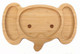 2 Pcs Bamboo Elephant Face Food Plate for Snacks Appetizer 