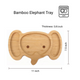 10 pcs Bamboo Elephant Face Food Plate for Snacks Appetizer