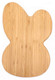 2 pcs Bamboo Bunny Face Plate Tray for Snacks Appetizer