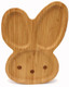 2 pcs Bamboo Bunny Face Plate Tray for Snacks Appetizer
