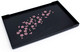 Set of 2 Cherry Blossom Japanese Lacquered Trays – 10 x 6.3 Inch Tea, Sake, and Sushi Serving Trays, Made in Japan