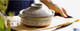 Ginpo Touki Ware Earthenware Pot – 0.9 L Japanese Donabe Hot Pot, Single Serving, Heat Retention, Made in Japan