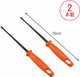 2 Pack Orange Takoyaki Pick – Scratch Resistant Flat Nylon Tip, Made in Japan