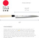 2 Pack Yanagiba Sashimi Sushi Knife High Carbon Stainless Steel 8-1/4 inch Blade Made in Japan 210mm